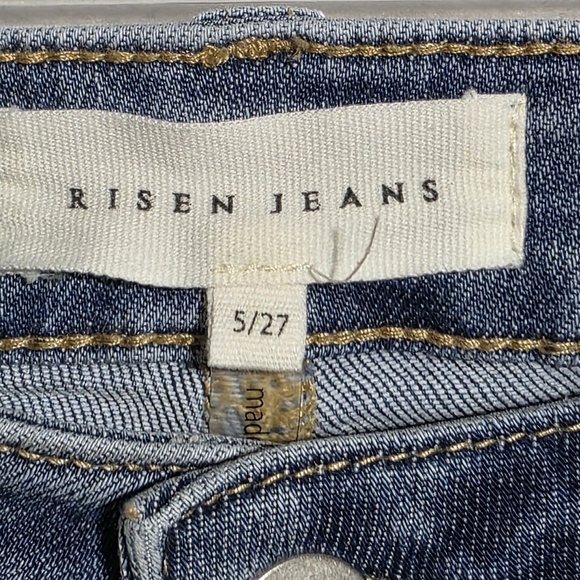 RISEN LARGE CUFF WIDE LEG HIGH RISE JEANS SZ 5/27 - Picture 9 of 15